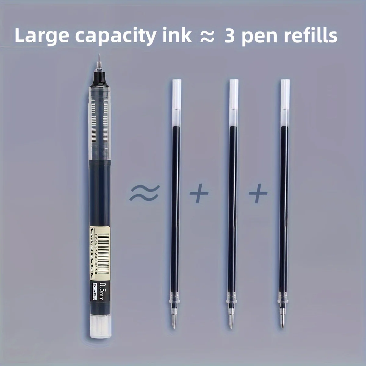 30pcs Quick-Dry Gel Pens - 0.5mm Fine Tip, Black, Blue, Red | Smooth Writing, Fast-Drying Ink, Durable for Students, Office, and Everyday Use